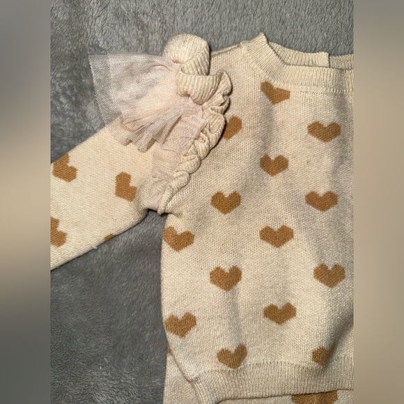 btween Cream and Brown Heart Kids Matching Set - Picture 2 of 3
